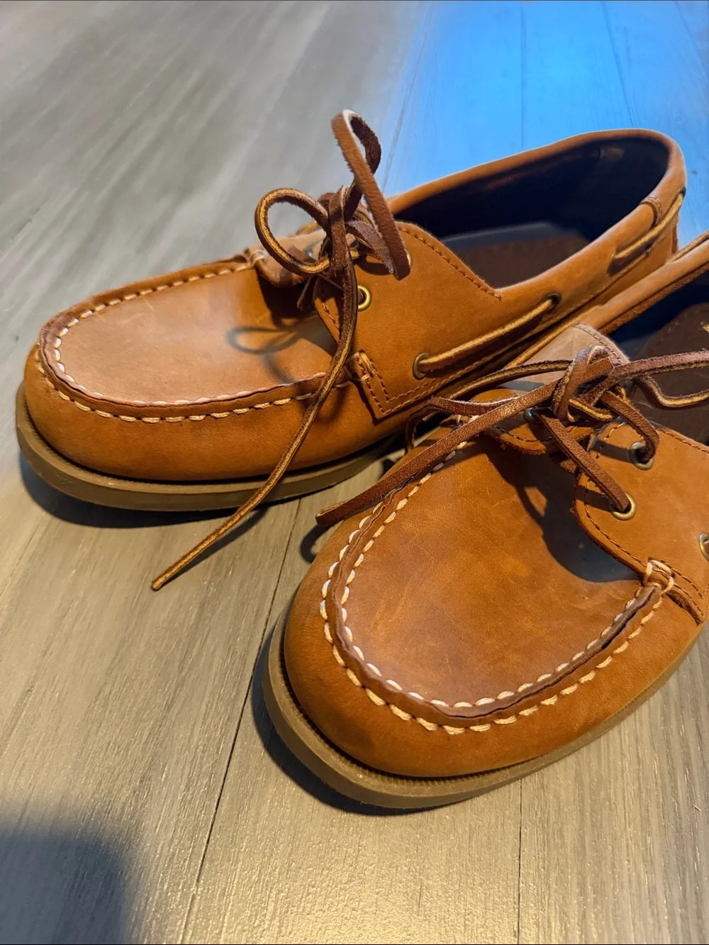 Men's Brown Leather Boat Shoes